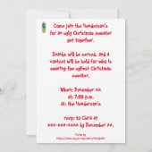 Tropische anananasboom voor kerstuitnodiging kaart (Achterkant)