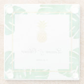 Tropische anananasbruding glazen onderzetter (Achterkant)