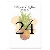 Tropische anananaseiland Summer Wedding Kaart (Achterkant)