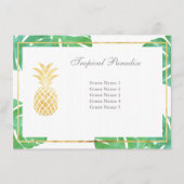 Tropische anananasepelzitjes voor Kaarten (Voorkant)