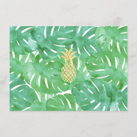 Tropische anananasepelzitjes voor Kaarten (Achterkant)