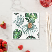 Tropische anananasschilderij van de waterverf op w servetten (Insitu)