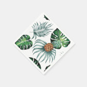 Tropische anananasschilderij van de waterverf op w servetten (Hoek)