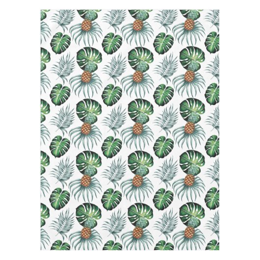 Tropische anananasschilderij van de waterverf op w tafelkleed (Voorkant)