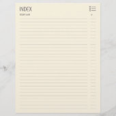 Tropische anananassee Recipper Divider/Index (Achterkant)