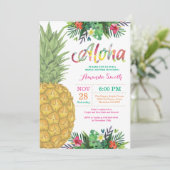 Tropische anananassekruitshow kaart (Staand voorkant)