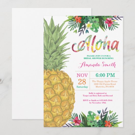 Tropische anananassekruitshow kaart (Voorkant / Achterkant)