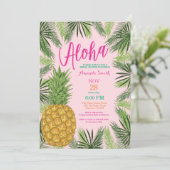 Tropische anananassekruitshow kaart (Staand voorkant)