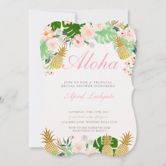 Tropische anananassekruitshow kaart (Voorkant)