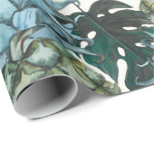 Tropische anananassen en bladeren exotische verjaa cadeaupapier (Rol Hoek)