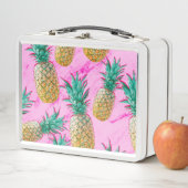 Tropische anananassen en roze marmer modern kleurr (In situ)