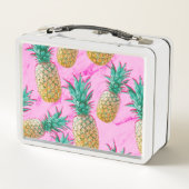 Tropische anananassen en roze marmer modern kleurr (Achterkant)