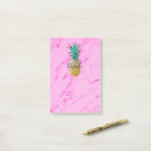 Tropische anananassen en roze marmer modern kleurr post-it® notes (Op bureau)