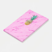 Tropische anananassen en roze marmer modern kleurr post-it® notes (Schuin)