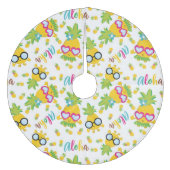 Tropische anananassen fleece kerstboom rok (Voorkant)