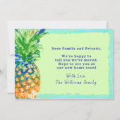 Tropische anananassen Home Sweet Home Movement Aankondiging (Achterkant)