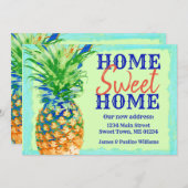 Tropische anananassen Home Sweet Home Movement Aankondiging (Voorkant / Achterkant)