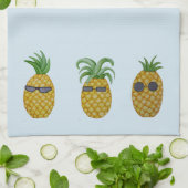 Tropische anananassen keukenhanddoeken (Gevouwen)