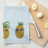 Tropische anananassen keukenhanddoeken (Quarter Fold)