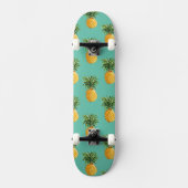 Tropische anananassen op Blauwgroen Persoonlijk Skateboard (Voorkant)