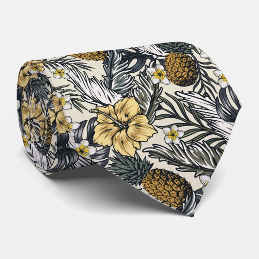 Tropische anananassen stropdas (Opgerold)