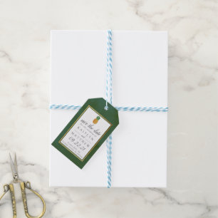 Tropische anananassetbruiloft bespaart de datum cadeaulabel