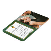 Tropische anananassetbruiloft bespaart de datum magneet (Linkerzijde)