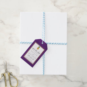 Tropische anananassetbruiloft bespaart de datum wa cadeaulabel
