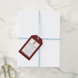 Tropische anananassetbruiloft bespaart de datum wa cadeaulabel