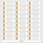 Tropische anananastische bruiloft-gastadreslabel sticker (Vel)