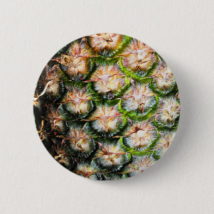 Tropische anananastische Punch Textuur Ronde Button 5,7 Cm