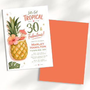 Tropische Ananas 30 en Fabulous 30e verjaardag Kaart