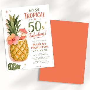 Tropische Ananas 50 en Fabulous Kaart