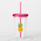  tropische ananas acryl drinkbeker (Voorkant)