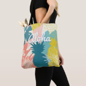 Tropische ananas aloha tote bag (Dichtbij)