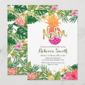 Tropische Ananas Aloha Vrijgezellenfeest Kaart (Voorkant / Achterkant)