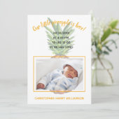 Tropische Ananas Baby Foto Geboorteaankondiging Aankondiging (Staand voorkant)