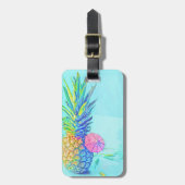 Tropische Ananas Bagagelabel (Voorkant verticaal)