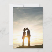 Tropische Ananas Bakstenen Strand Foto Bruiloft Save The Date (Achterkant)