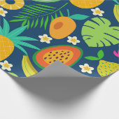 Tropische Ananas Banaan Watermeloen Fruit Cadeaupapier (Hoek)
