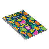 Tropische Ananas Banaan Watermeloen Fruit Notitieboek (Rechterzijde)