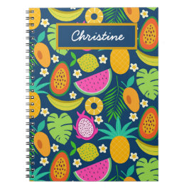 Tropische Ananas Banaan watermeloen Vruchten  Notitieboek
