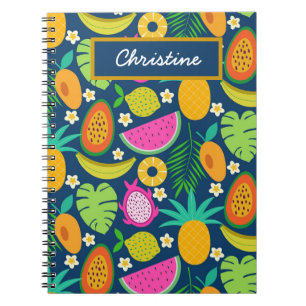 Tropische Ananas Banaan watermeloen Vruchten Notitieboek