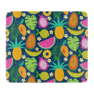 Tropische Ananas Banaan watermeloen Vruchten Snijplank