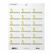 Tropische ananas Birthday Party Etiket (Full Sheet)