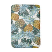 Tropische Ananas & Bladeren Exotisch Eiland Badmat (Voorkant Verticaal)