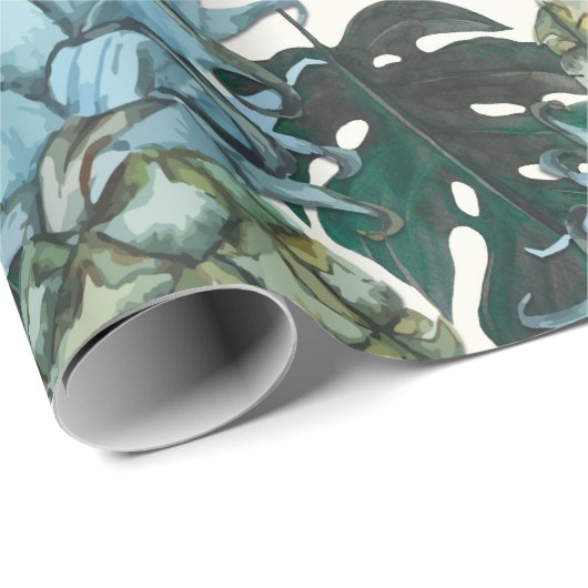 Tropische Ananas & Bladeren Exotisch Verjaardagsfe Cadeaupapier (Rol Hoek)