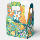 Tropische Ananas Blau Favor Doos Bedankdoosjes (Geopend)