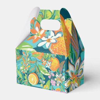 Tropische Ananas Blau Favor Doos Bedankdoosjes