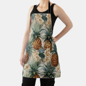 Tropische Ananas Bloemen Bruiloft  Schort (Insitu)